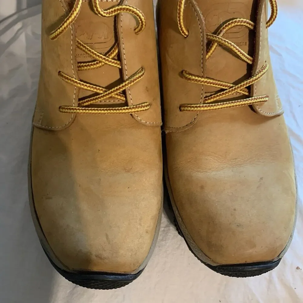 VTG Marc Ecko Footwear Chukka Boots Laces Men's Sz 6.5 Wheat Leather Rugged